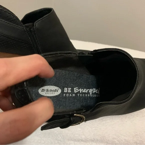 Dr Scholl’s Black Wedge Zip Ankle Shoe - Picture 5 of 10